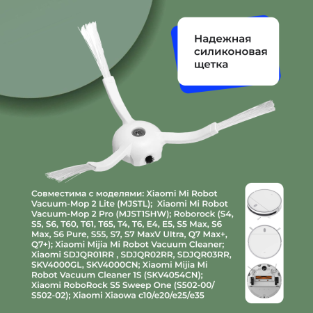 Боковая щетка для робота-пылесоса Xiaomi Mi Robot Vacuum Cleaner (SKV4000GL), белая